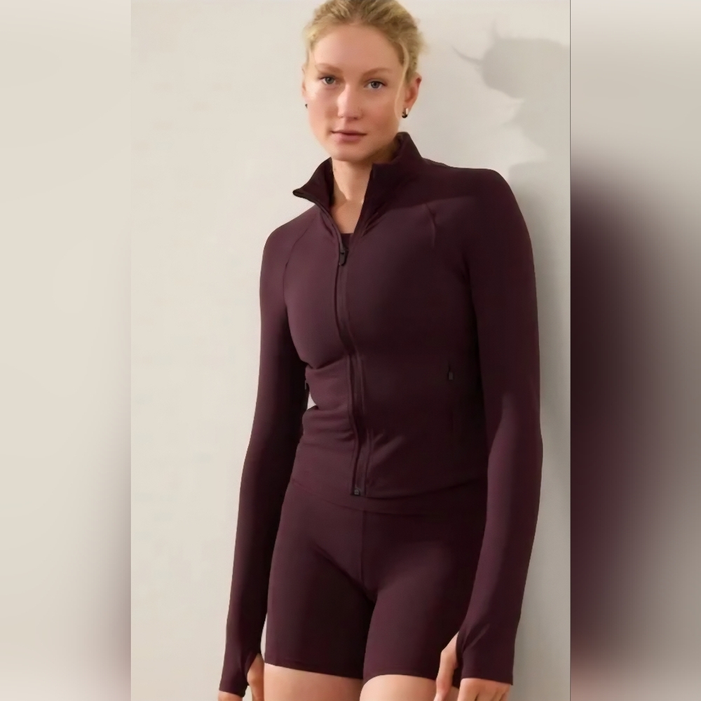 Athleta Plum Zip-Up Jacket - Deep Plum